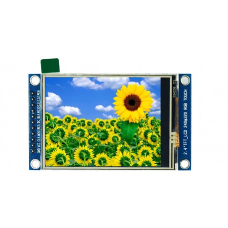 ماژول 2.4 اینچ با تاچ 2.4inch LCD display Module, 240x320 SPI- ILI9341 - کویرالکترونیک