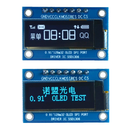 OLED 0.91 inch OLED Module White 128x32 SPI / SSD1306 -کویر الکترونیک