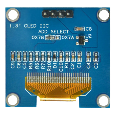 OLED 1.3 inch OLED Module White 128x64 IIC / SH1106  -کویر الکترونیک