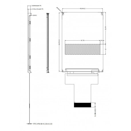 السیدی 2.8 اینچ با تاچ TFT LCD 2.8 inch with touch - 240x320 - SPI / Parallel - ILI9341