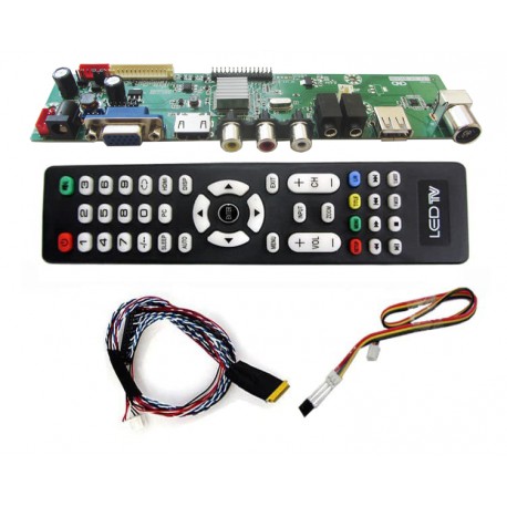 برد بسیار کاربردی HDMI,VGA,AV 2 LCD با ریموت و.... برد تصویری -کویرالکترونیک
