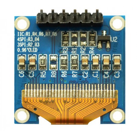 OLED 0.96 inch Yellow&Blue IIC SPI با درایور ssd1306- کویرالکترونیک
