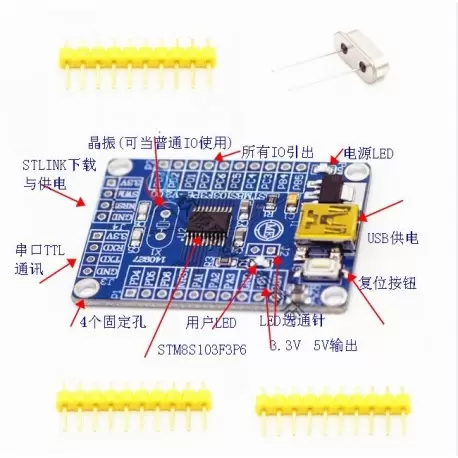 مینی برد STM8S_MiniKit STM8S003F3P6 -کویرالکترونیک مینی برد STM8S_MiniKit STM8S003F3P6 -کویرالکترونیک