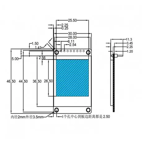 ماژول 1.44 اینچ  1.44inch LCD display Module, 128x128 SPI - ST7735S -کویر الکترونیک