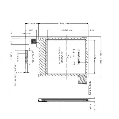 السیدی 1.8 اینچ TFT LCD 1.8 inch - 128x160 SPI -  ST7735- کویر الکترونیک