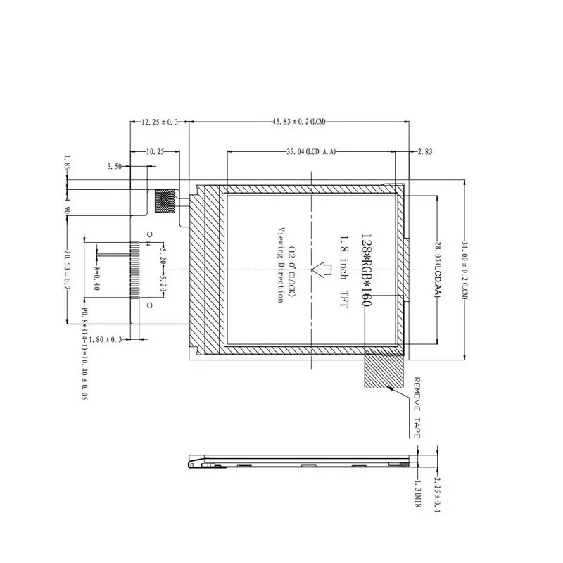 السیدی 1.8 اینچ TFT LCD 1.8 inch - 128x160 SPI -  ST7735- کویر الکترونیک