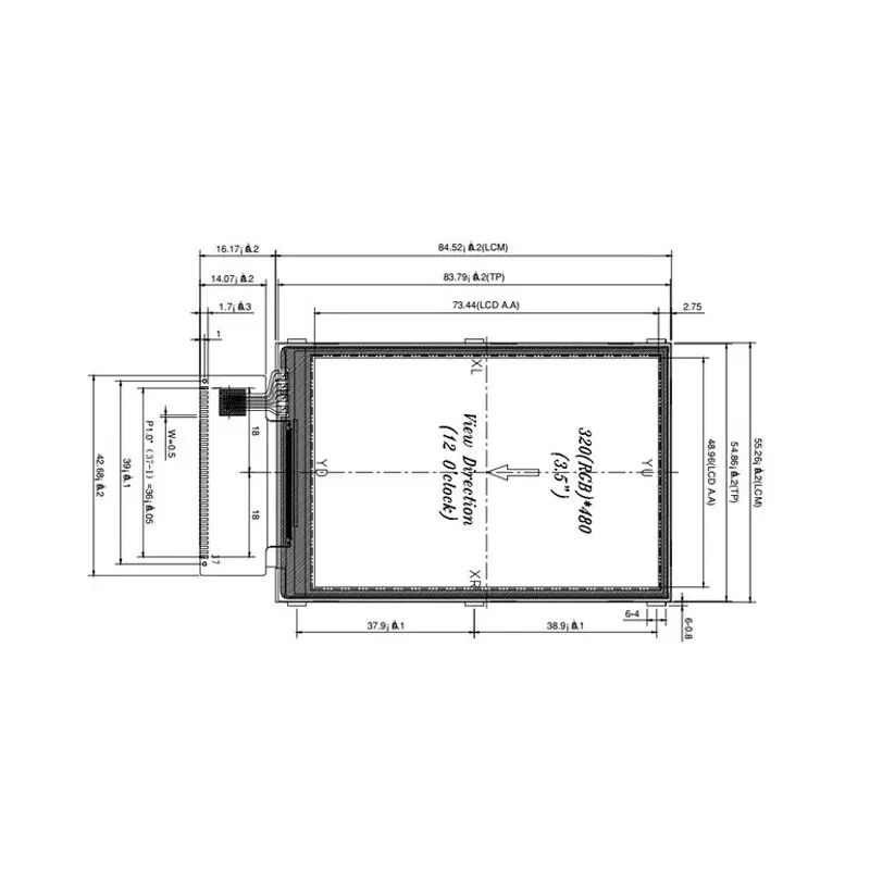 السیدی 3.5 اینچ TFT LCD 3.5 inch without touch - HD 320x480 - parallel - ILI9488 - کویرالکترونیک
