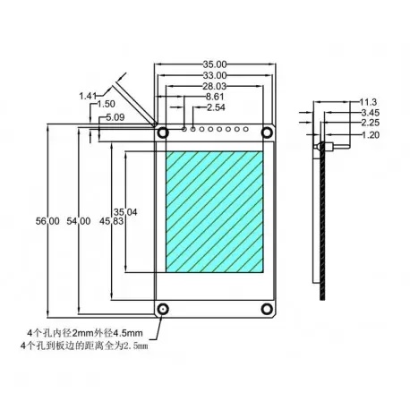 ماژول 1.8 اینچ  1.8inch LCD display Module, 128x160 SPI - ST7735 - کویرالکترونیک