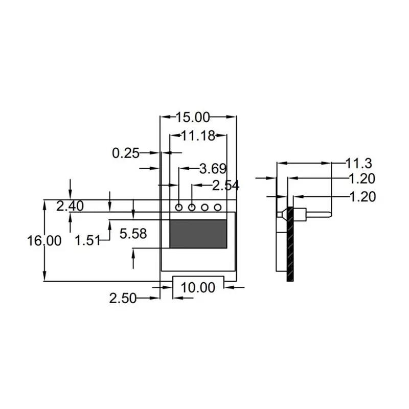 OLED 0.49 inch OLED Module White 64x32 IIC / SSD1306 -کویر الکترونیک