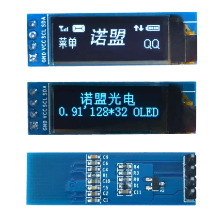 OLED 0.91 inch OLED Module Blue 128x32 IIC / SSD1306 -کویر الکترونیک