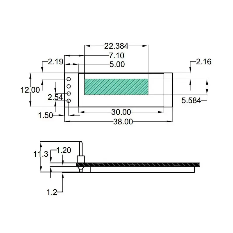 OLED 0.91 inch OLED Module Blue 128x32 IIC / SSD1306 -کویر الکترونیک