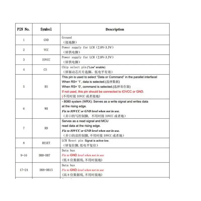 السیدی 3.5 اینچ TFT LCD 3.5 inch with touch- HD 320x480- parallel - ILI9488 - کویرالکترونیک