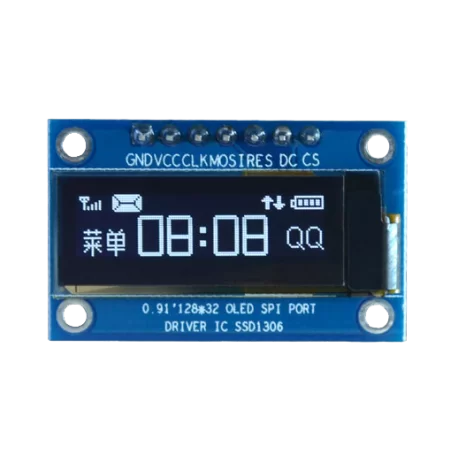 OLED 0.91 inch OLED Module Blue 128x32 SPI / SSD1306 -کویر الکترونیک