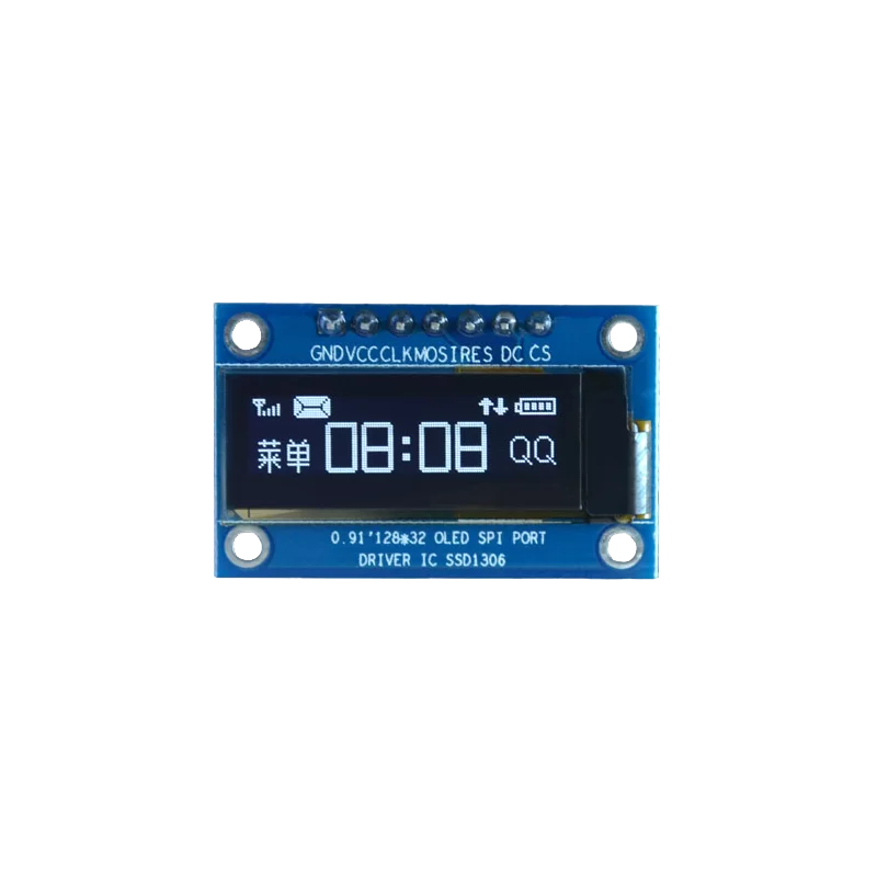 OLED 0.91 inch OLED Module Blue 128x32 SPI / SSD1306 -کویر الکترونیک