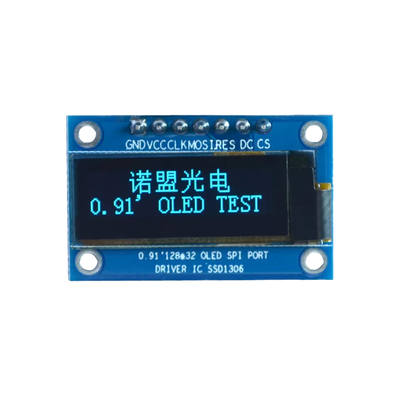 OLED 0.91 inch OLED Module Blue 128x32 SPI / SSD1306 -کویر الکترونیک