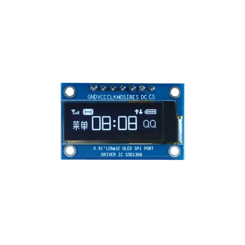 OLED 0.91 inch OLED Module White 128x32 SPI / SSD1306 -کویر الکترونیک