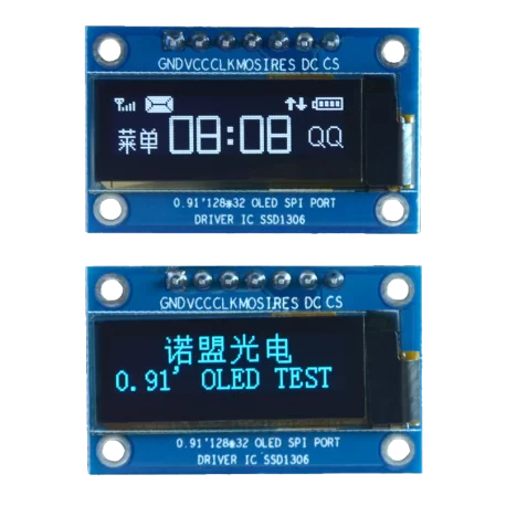 OLED 0.91 inch OLED Module White 128x32 SPI / SSD1306 -کویر الکترونیک