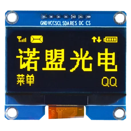OLED 1.54 inch OLED Module Yellow 128x64 IIC SPI / SSD1309 -کویر الکترونیک OLED 1.54 inch OLED Module Yellow 128x64 IIC SPI / SSD1309 -کویر الکترونیک