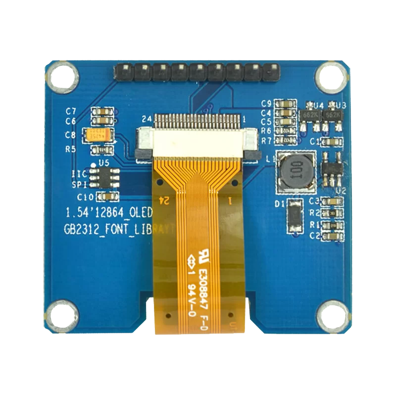 OLED 1.54 inch OLED Module Yellow 128x64 SPI / SSD1309 -کویر الکترونیک