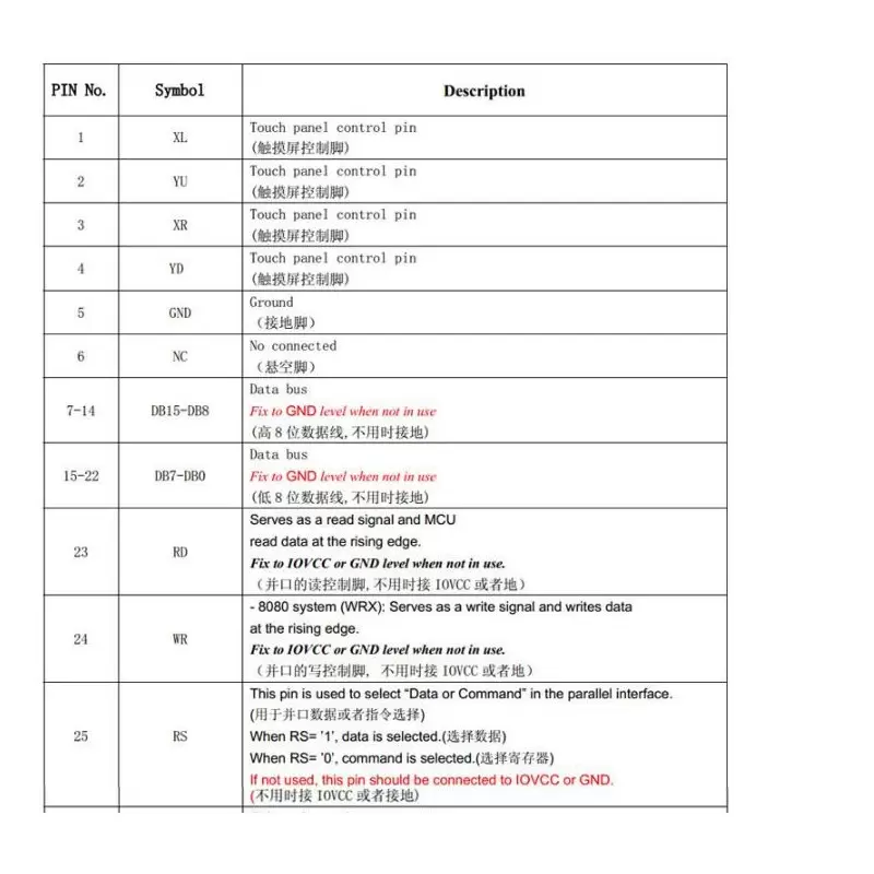 السیدی 4.0 اینچ TFT LCD 4 inch without touch - HD 320x480 - parallel - ILI9488 - کویرالکترونیک