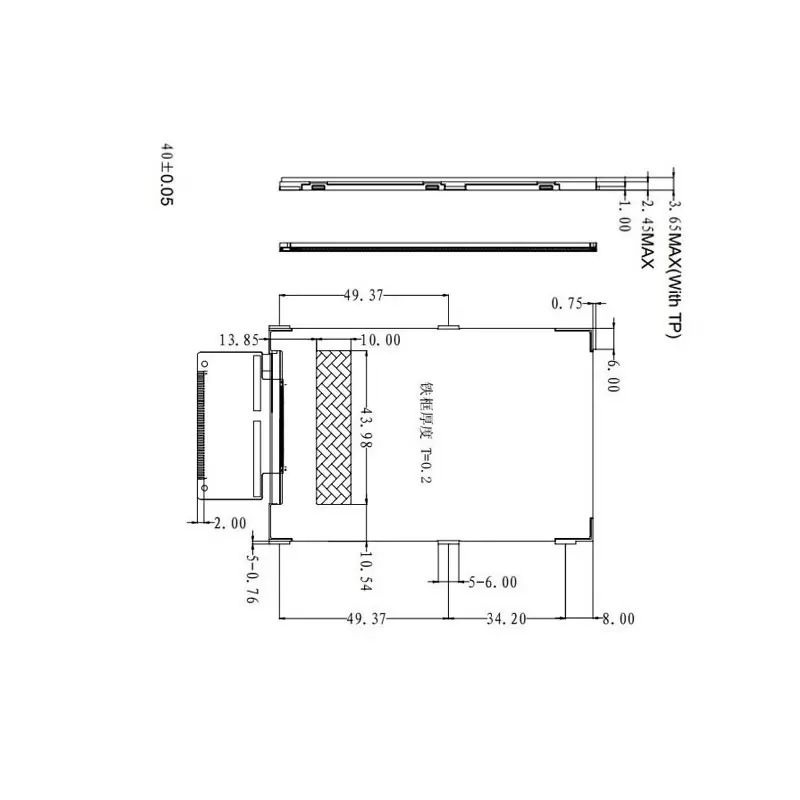 السیدی 4.0 اینچ TFT LCD 4 inch without touch - HD 320x480 - parallel - ILI9488 - کویرالکترونیک