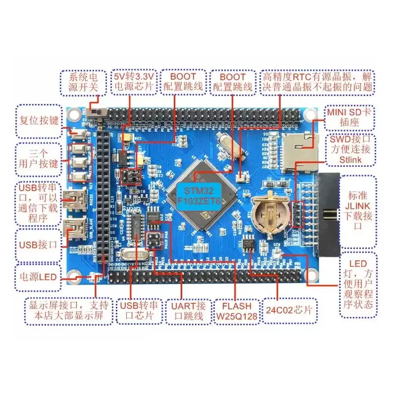برد STM32F103ZET6 Development board