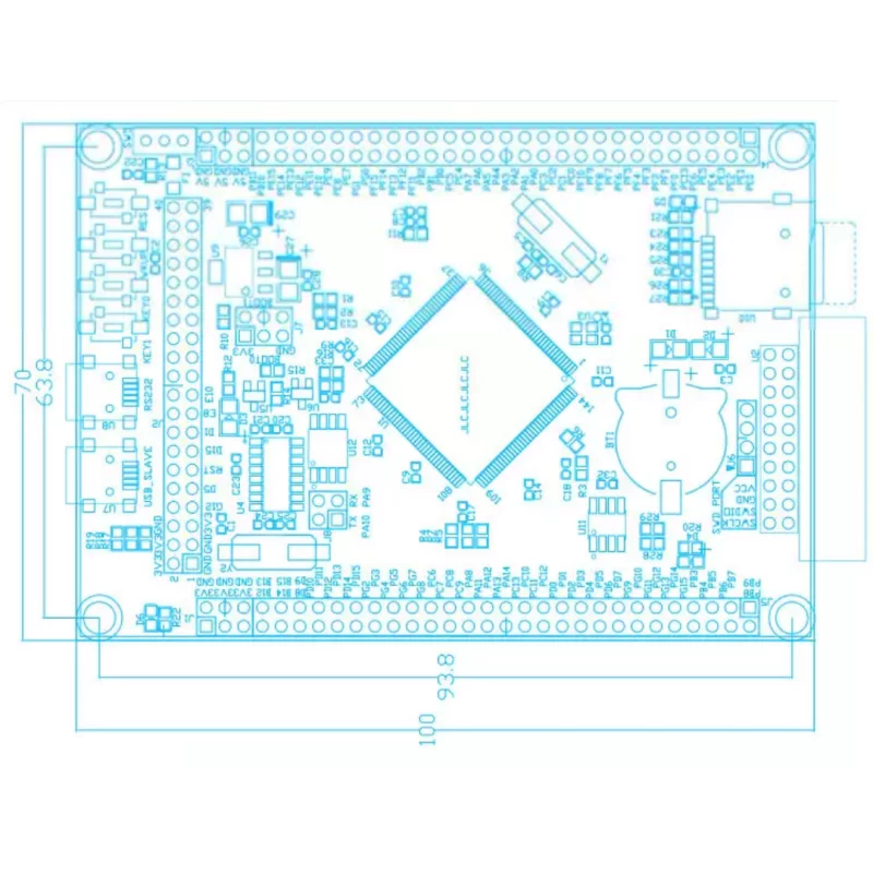 برد STM32F103ZET6 Development board