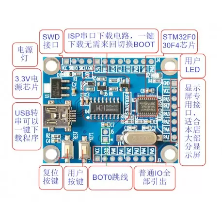 برد STM32F030F4P6 Core board -کویر الکترونیک