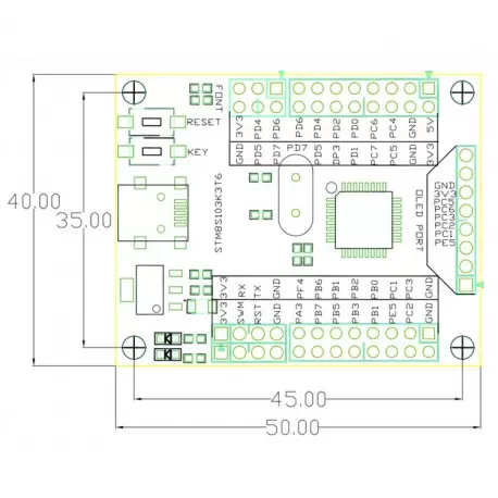 برد STM8S103K3T6C core board کویرالکترونیک برد STM8S103K3T6C core board کویرالکترونیک