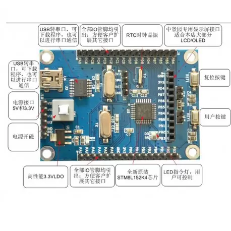 برد STM8L152K4 development board  کویرالکترونیک  برد STM8L152K4 development board  کویرالکترونیک
