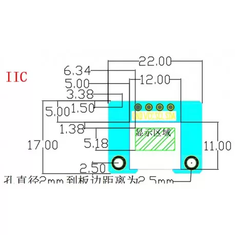 OLED 0.42 inch OLED Module White 70x40 IIC / SSD1306-کویرالکترونیک OLED 0.42 inch OLED Module White 70x40 IIC / SSD1306-کویرالکترونیک