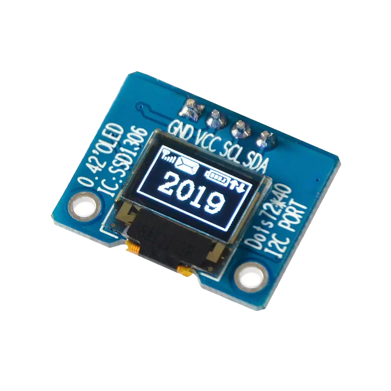OLED 0.42 inch OLED Module White 70x40 IIC / SSD1306-کویرالکترونیک