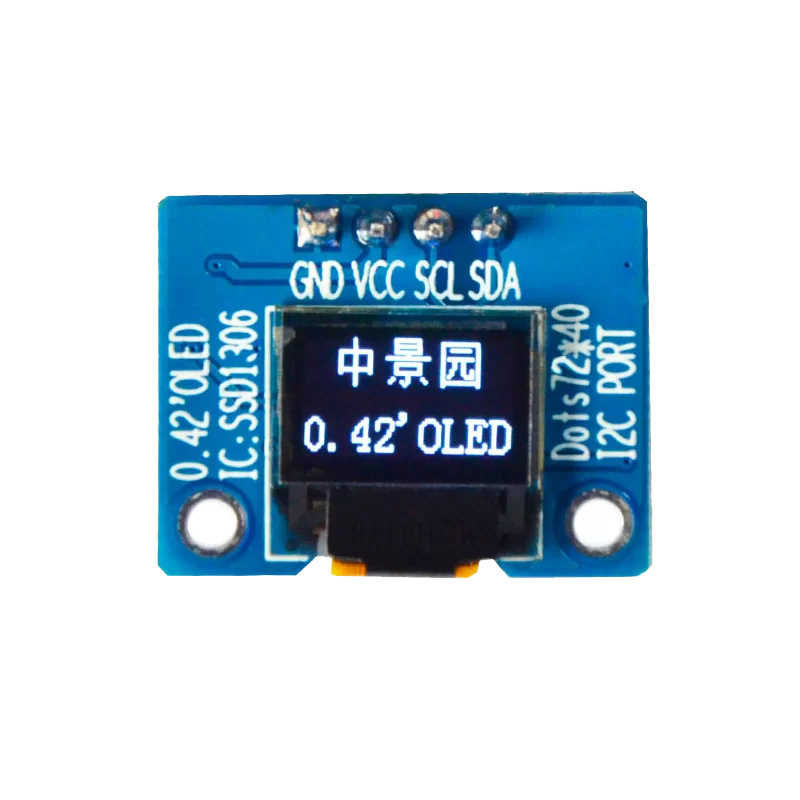 OLED 0.42 inch OLED Module White 70x40 IIC / SSD1306-کویرالکترونیک