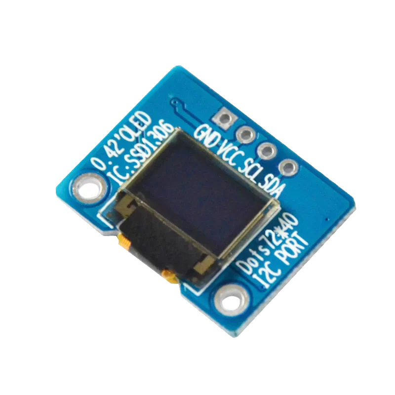 OLED 0.42 inch OLED Module White 70x40 IIC / SSD1306-کویرالکترونیک