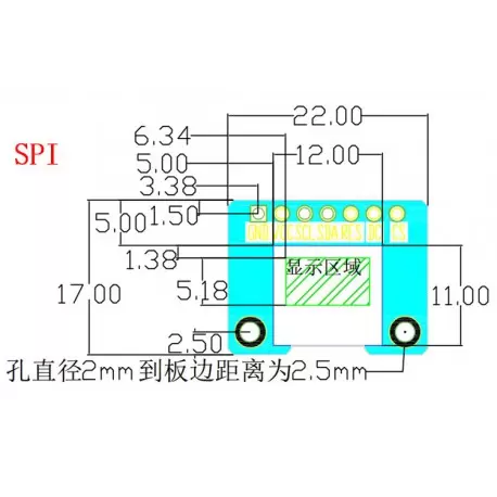 OLED 0.42 inch OLED Module White 70x40 IIC SPI / SSD1306 - کویر الکترونیک