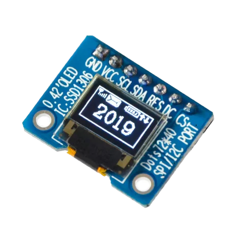 OLED 0.42 inch OLED Module White 70x40 IIC SPI / SSD1306 - کویر الکترونیک