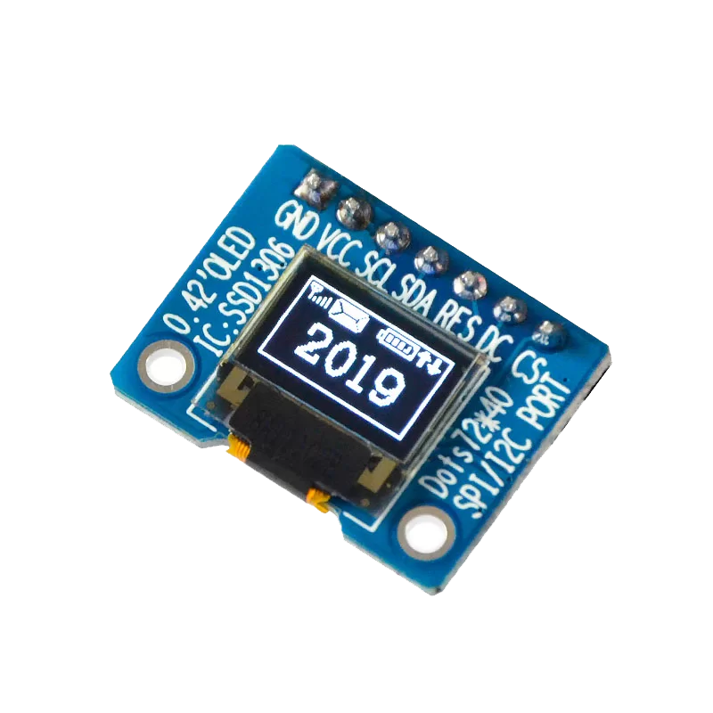 OLED 0.42 inch OLED Module White 70x40 IIC SPI / SSD1306 - کویر الکترونیک