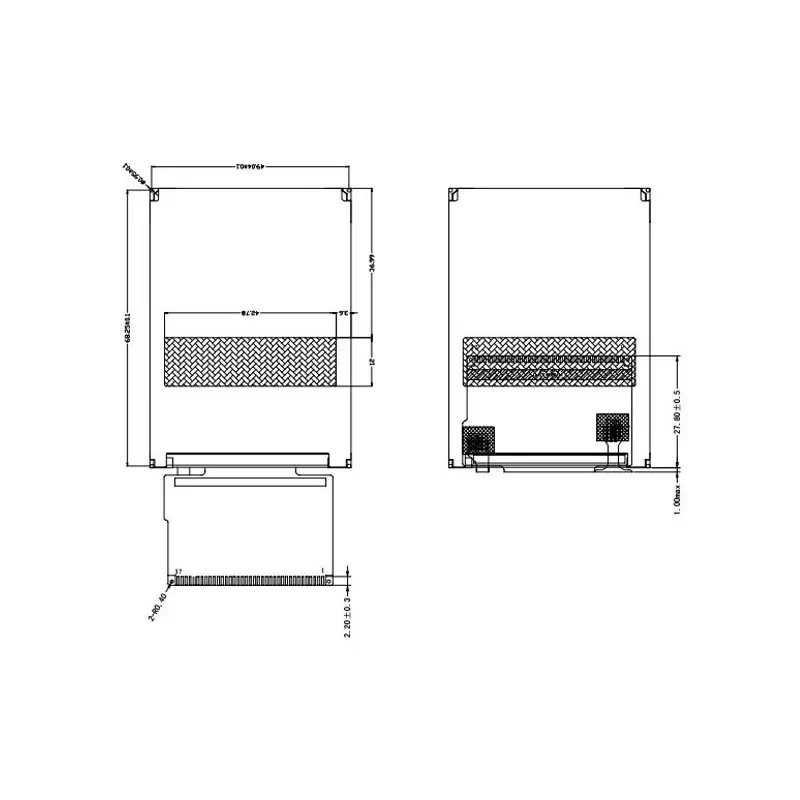 السیدی 2.8 اینچ TFT LCD 2.8 inch HD With Touch - 240x320 - Parallel - ILI9341 - کویرالکترونیک