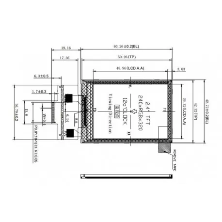 السیدی 2.4 اینچ TFT LCD 2.4 inch with touch 240x320 SPI - ILI9341- کویرالکترونیک