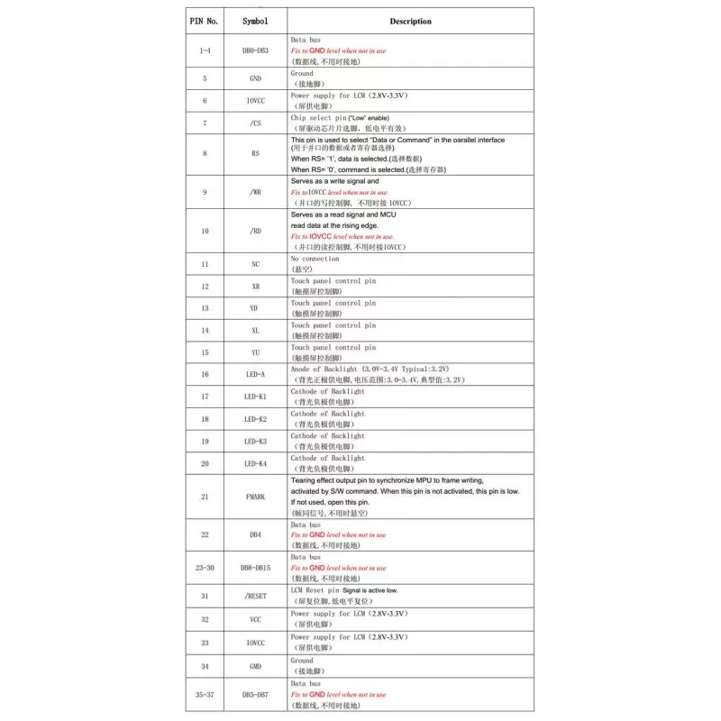 السیدی 2.8 اینچ TFT LCD 2.8 inch HD With Touch - 240x320 - Parallel - ILI9341 - کویرالکترونیک