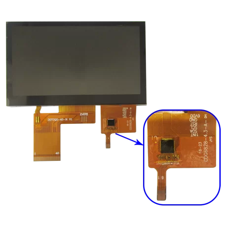 السیدی 4.3 اینچ با تاچ خازنی رزولیشن 272*480 - tft 4.3 with capacitive touch - کویر الکترونیک  السیدی 4.3 اینچ با تاچ خازنی رزولیشن 272*480 - tft 4.3 with capacitive touch - کویر الکترونیک