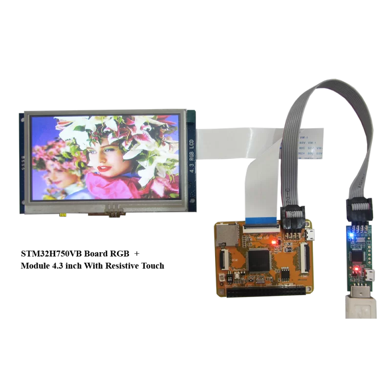 ماژول السیدی 4.3 اینچ با تاچ مقاومتی رزولیشن 272*480  - کویر الکترونیک