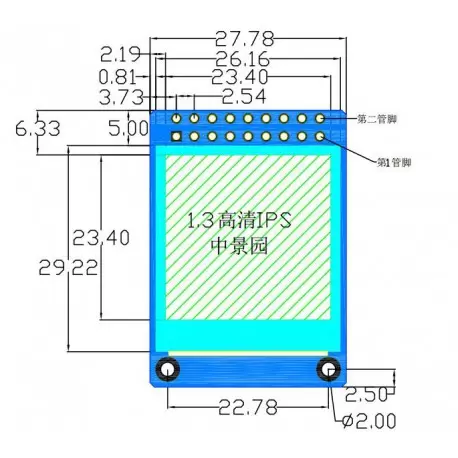 ماژول 1.3 اینچ 1.3inch LCD display Module HD Screen, 240x240 - Parallel / SPI - ST7789 - کویر الکترونیک