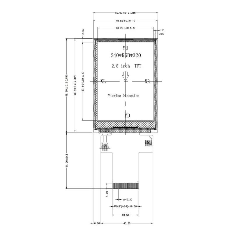 السیدی 2.8 اینچ با تاچ TFT LCD 2.8 inch with touch - 240x320 - SPI / Parallel - ILI9341