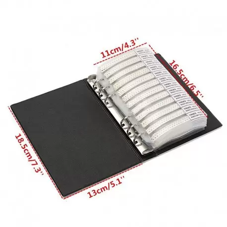 بوک مقاومت Book Resistor - SMD - 0805 1% - 170KINDS - کویر الکترونیک