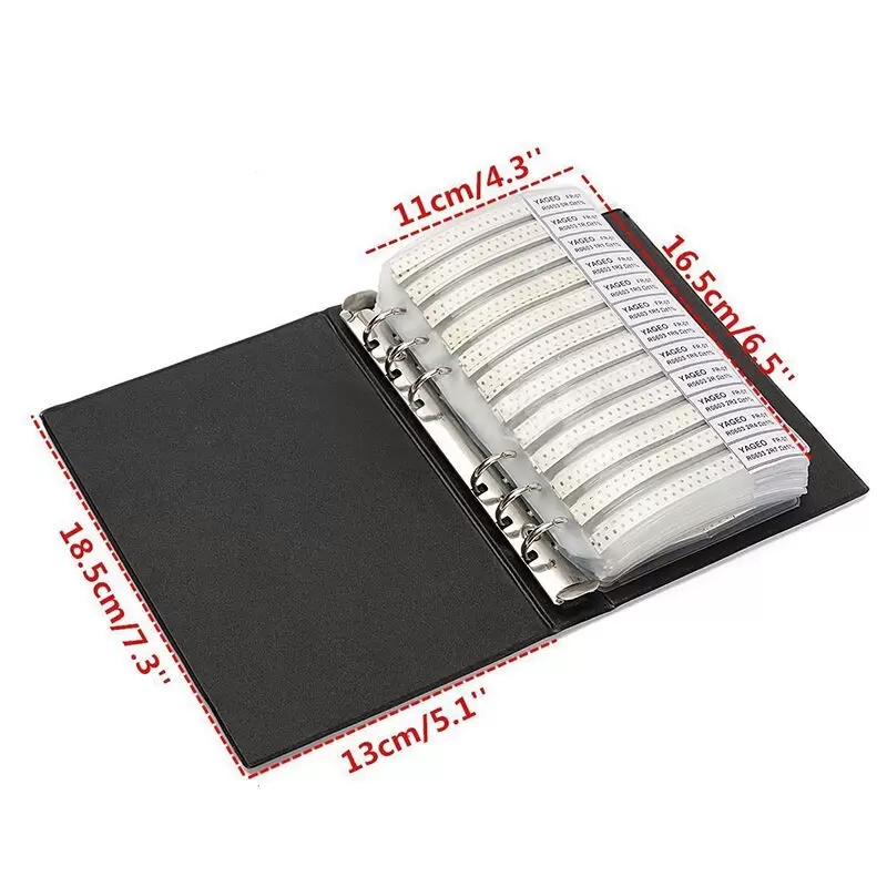 بوک مقاومت Book Resistor - SMD - 0805 1% - 170KINDS - کویر الکترونیک