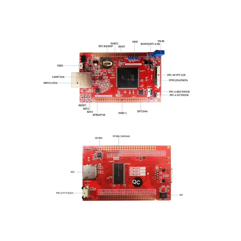 برد کاربردی  و حرفه ای نانو  ewb stm32f429igt6 ساپورت السیدی 3.6 تا 10.1 اینچ- EWB-STM32-NANO-FULL