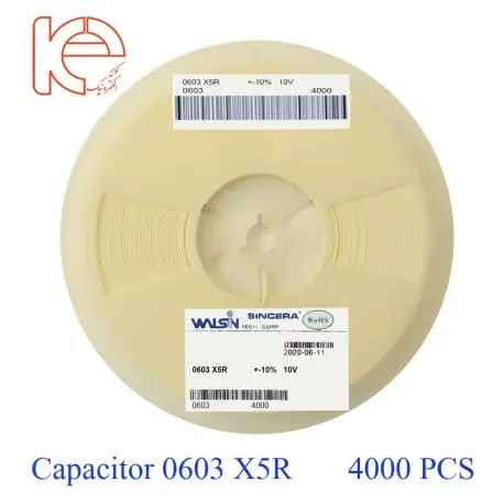 خازن 3.3UF (0603) 10V 10% X5R-کویرالکترونیک  خازن 3.3UF (0603) 10V 10% X5R-کویرالکترونیک
