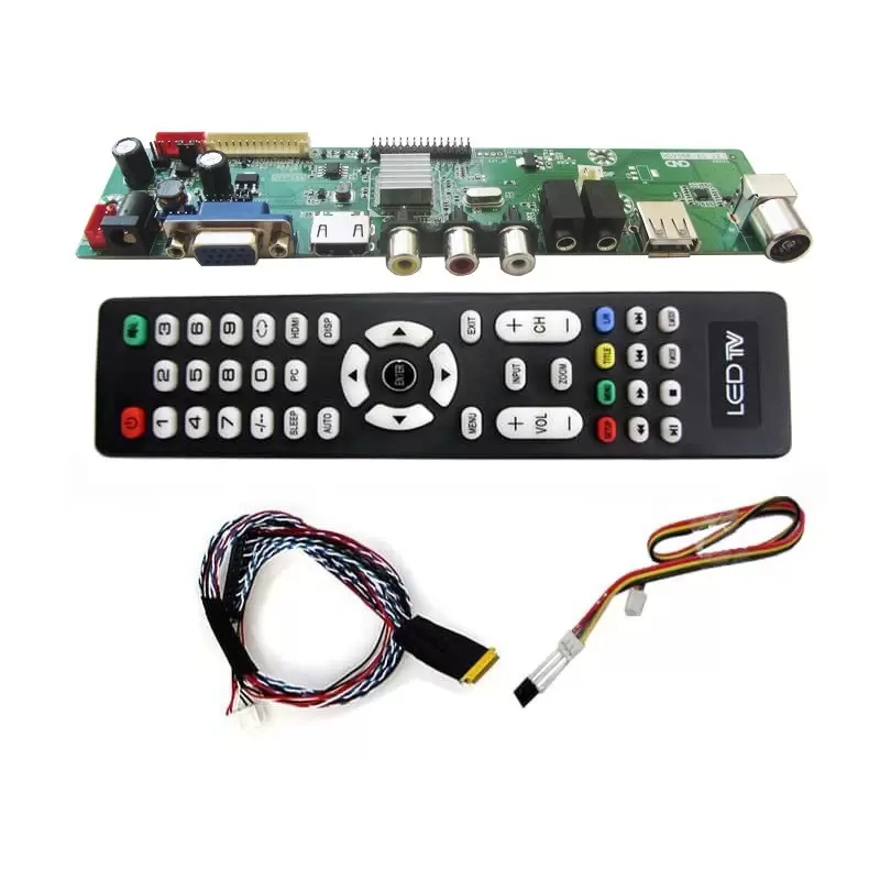 برد بسیار کاربردی HDMI,VGA,AV 2 LCD با ریموت و.... برد تصویری -کویرالکترونیک