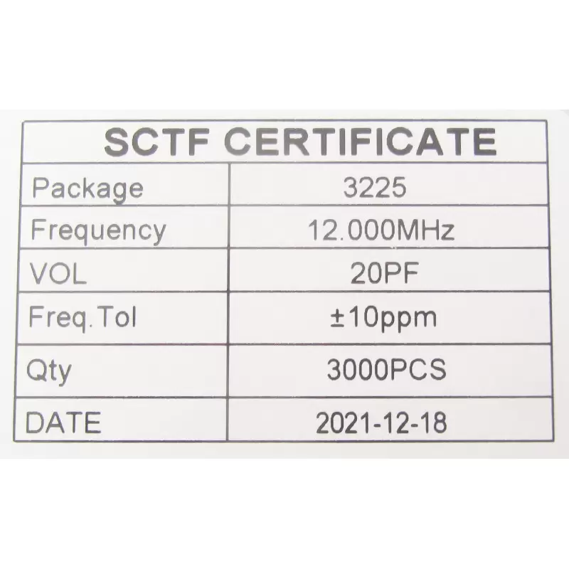 کریستال 12 مگاهرتز SMD Crystal Oscillator 12MHz 20pF 3225 کویر الکترونیک